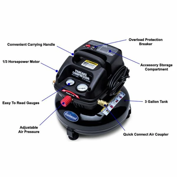 Best Sale ๐ Eastwood 3 Gallon Oil-Less Pancake Air Compressor ๐ 3 Best Sale ๐ Eastwood 3 Gallon Oil-Less Pancake Air Compressor ๐ - Image 2