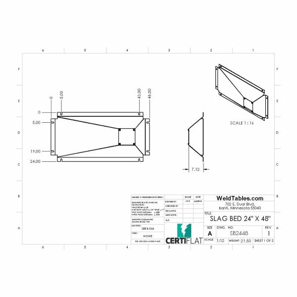 Flash Sale ๐ Slag Bed For CertiFlat 24 InchX48 Inch Plasma Table ๐ 4 Flash Sale ๐ Slag Bed For CertiFlat 24 InchX48 Inch Plasma Table ๐ - Image 2
